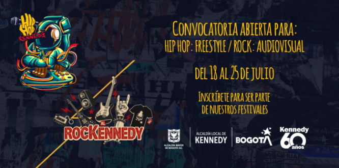 Convocatoria Rock al Kennedy en categoría Audiovisuales y Hip Hop en Freestyle