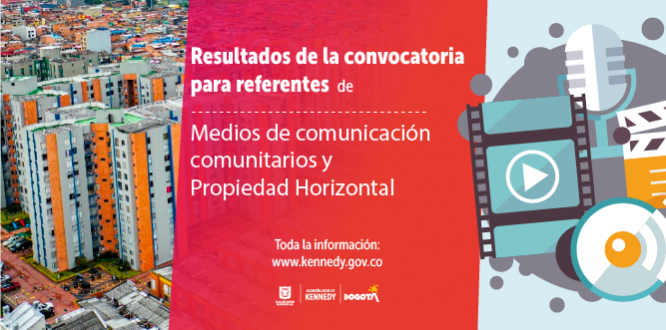 Resultados de la convocatoria para los referentes comunicación comunitaria y propiedad horizontal  