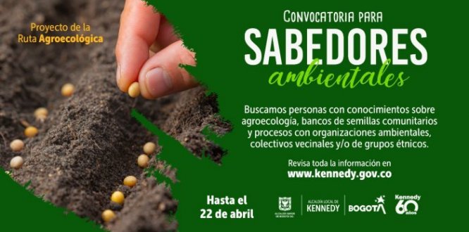 Sabedores y sabedoras ambientales, la Alcaldía Local de Kennedy los está buscando para un proyecto de agroecología y banco de semillas