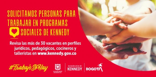 #TrabajoSíHay Haz parte del proyecto para prevenir la violencia sexual e intrafamiliar en Kennedy ¡Necesitamos más de 30 perfiles!