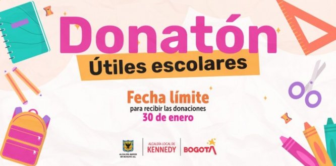 Aún puedes donar útiles escolares para los niños de Kennedy
