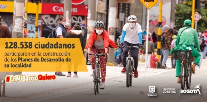 Histórica participación de los Bogotanos en  los proyectos que se ejecutarán en sus localidades