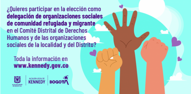 Participa en la elección como delegación de organizaciones sociales de comunidad refugiada y migrante en el Comité Distrital de Derechos Humanos