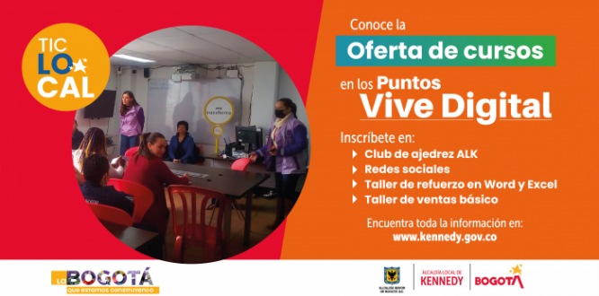 Estos son los cursos gratuitos que se ofertan en los Puntos Vive Digital de Kennedy