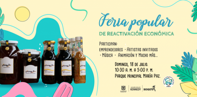 Asiste a la Feria Popular de Reactivación Económica en el barrio María Paz