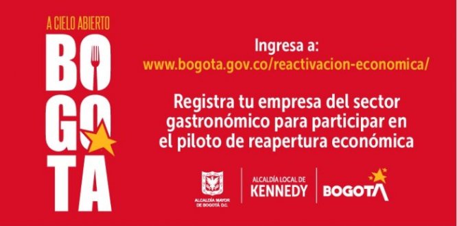 Imagen invitando a registrar las empresas de gastronomía ¡Registra tu empresa y haz parte de la reapertura económica del sector grastronómico!
