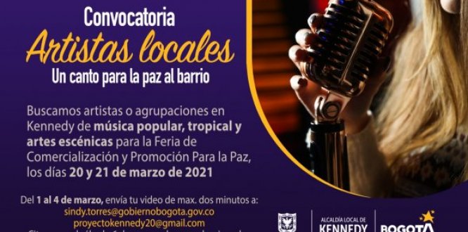 Convocatoria artistas locales "Un canto para la paz al barrio"
