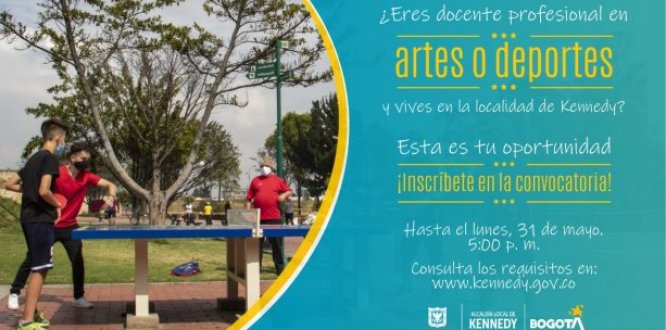 Convocatoria para docentes profesionales en artes o deportes