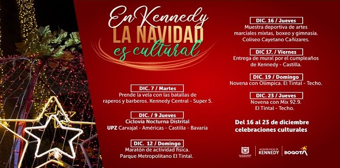 Novenas, luces y celebraciones culturales: Lo que se viene para Kennedy en esta Navidad
