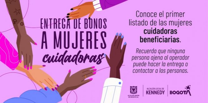 Te presentamos el listado de las mujeres cuidadoras que recibirán bonos por $ 300.000