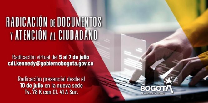 Así será la radicación de documentos en la Alcaldía Local de Kennedy del 5 al 10 de julio