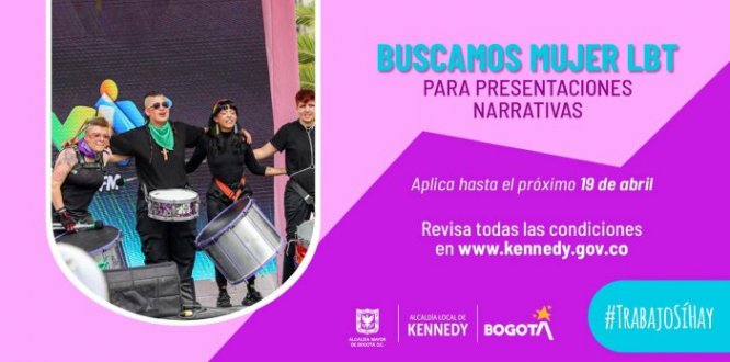 Imagen #TrabajoSíHay | Se requiere mujer artista del sector LBT para realizar presentaciones narrativas #TrabajoSíHay | Se requiere mujer artista del sector LBT para realizar presentaciones narrativas