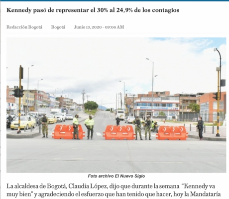 Kennedy pasó de representar el 30% al 24,9% de los contagios - El Nuevo Siglo