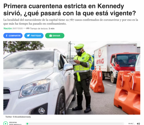 Primera cuarentena estricta en Kennedy sirvió - Pulzo