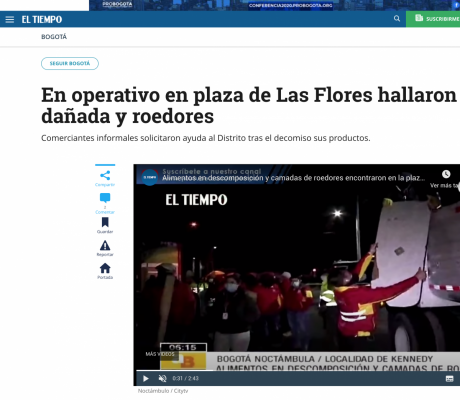 En operativo en plaza de Las Flores hallaron comida dañada y roedores