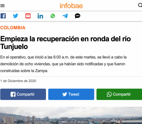 Empieza la recuperación en ronda del río Tunjuelo