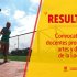 Seleccionados de la convocatoria para docentes profesionales en artes y deportes